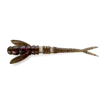 Силикон FishUp Flit 4.0" (7шт) цвет 050 - Green Pumpkin Brown/Black