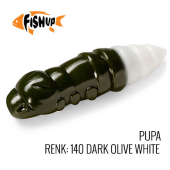 Форелевая приманка Личинка FishUp Pupa 1.5'' Crawfish цвет 140 Dark Olive/White
