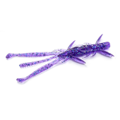 Креатура FishUp Shrimp 3.0" (9 шт) цвет 060 - Dark Violet/Peacock & Silver