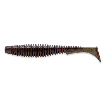 Силикон FishUp U-Shad 2.5'' (9шт) цвет 050 - Green Pumpkin Brown/Red & Purple