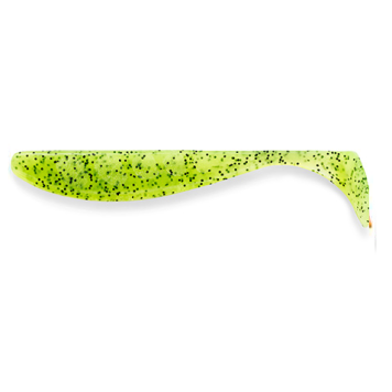 Виброхвост FishUp Wizzle Shad 2.0" (10шт) цвет 055 - Chartreuse/Black