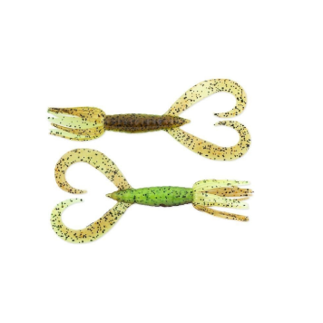 Силикон Keitech Little Spider 2.0'' цвет 401T Green Pumpkin Chartreuse