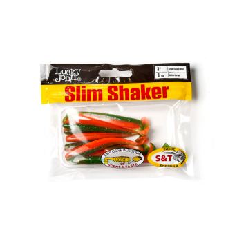 Виброхвосты Lucky John Slim Shaker 3.0" цвет T56-1