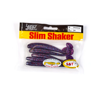Виброхвосты Lucky John Slim Shaker 4.0" цвет S63-1