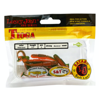 Виброхвосты Lucky John Tioga 2.4"/6.2см, T56 (9шт)-1