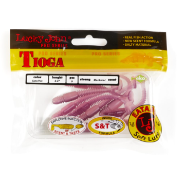 Виброхвосты Lucky John Tioga 2.4"/6.2см, T61 (9шт)-2