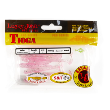 Виброхвосты Lucky John Tioga 2.4"/6.2см, T64 (9шт)-2