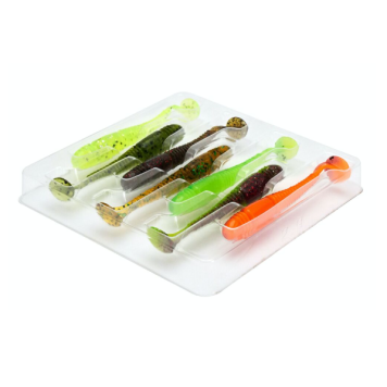 Виброхвосты съедобные искусственные Lucky John Tioga 2.9"/7.50см, MIX2 (7шт)