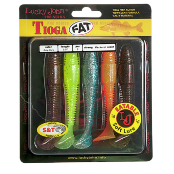 Виброхвост Lucky John Pro Series Tioga Fat 3.9"/10.00см, Mix1 (5шт)