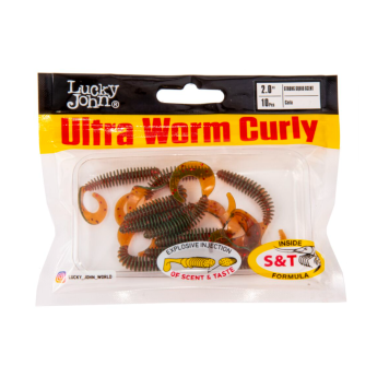 Слаги Lucky John Ultra Worm Curly 2.0'' цвет PA16-1