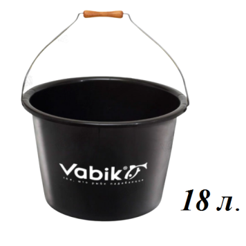 Ведро для прикормки Vabik PRO Black 18 л. (без крышки)