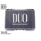 Коробка DUO REVERSIBLE D86, 140*104*32 мм, цвет-белый, верх-прозрачный