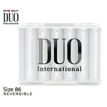 Коробка DUO REVERSIBLE D86, 140*104*32 мм, цвет-белый, верх-прозрачный-1