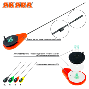 Зимняя удочка Akara BRZ 27см 1-6гр-2
