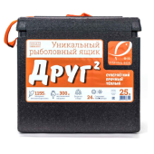 Ящик для зимней рыбалки Camping World "Друг-2", 25 л (черный) 